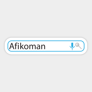 Afikoman web search - Funny Passover Seder design Sticker